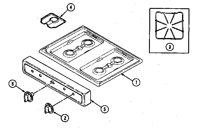 Magic Chef 3221WPV top assembly diagram