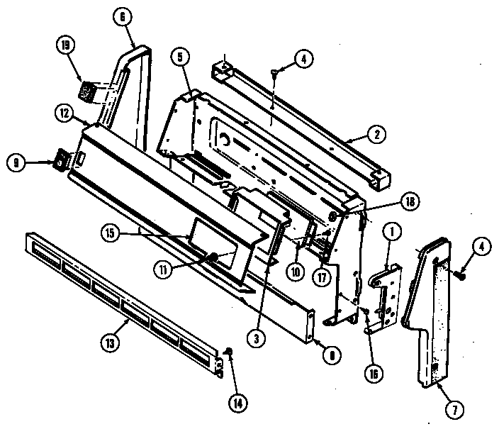 Magic Chef 3241XRA control panel diagram