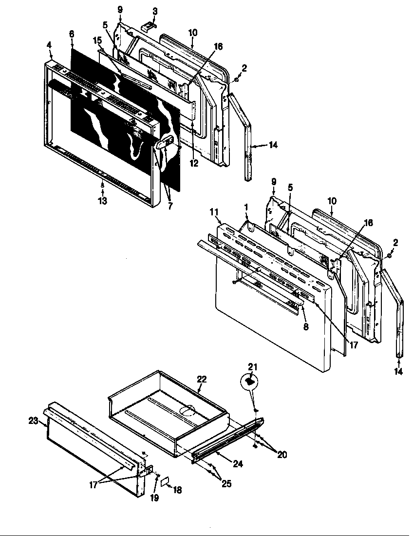 Magic Chef U24FY-6CKXWV8 control system (lower) diagram