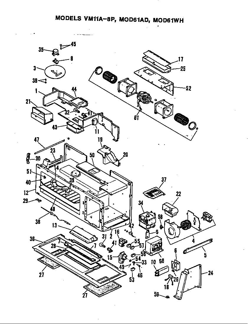 Magic Chef U24FY-6CKXWV8 control panel/wrapper (upper-vm11-8p) diagram