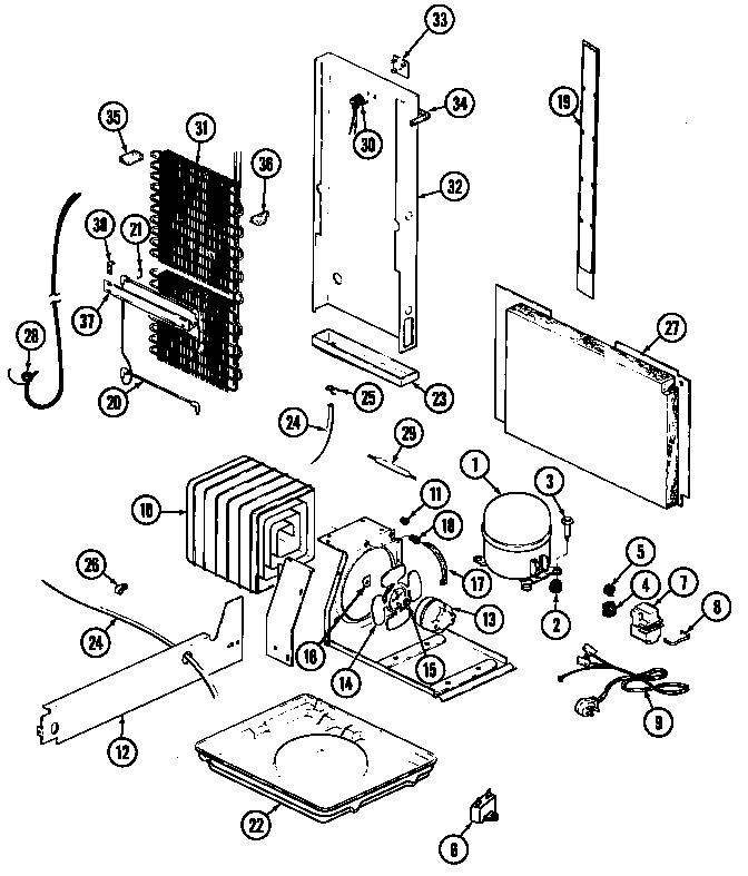 Jenn-Air JRSD278B unit compartment & system diagram