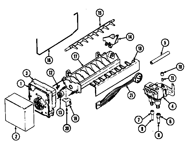 Jenn-Air JRSD278B ice maker diagram