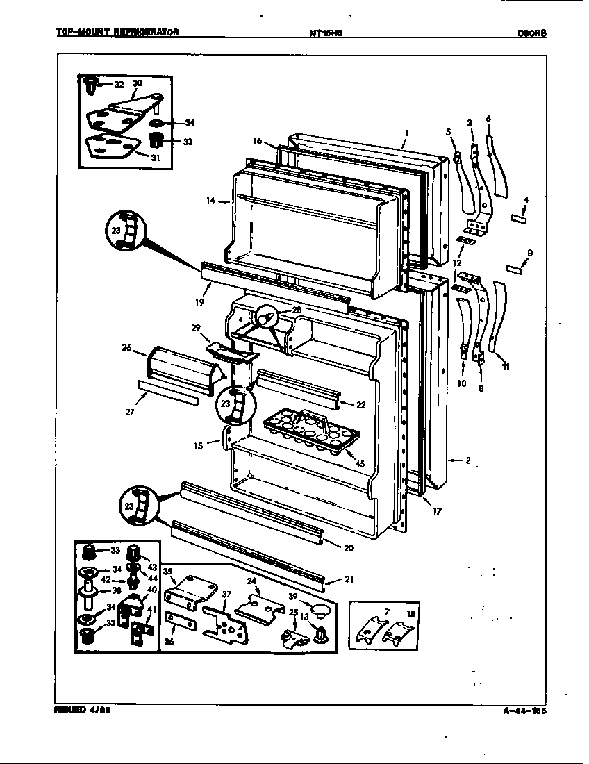 Admiral NT15H5A/9B03A doors diagram