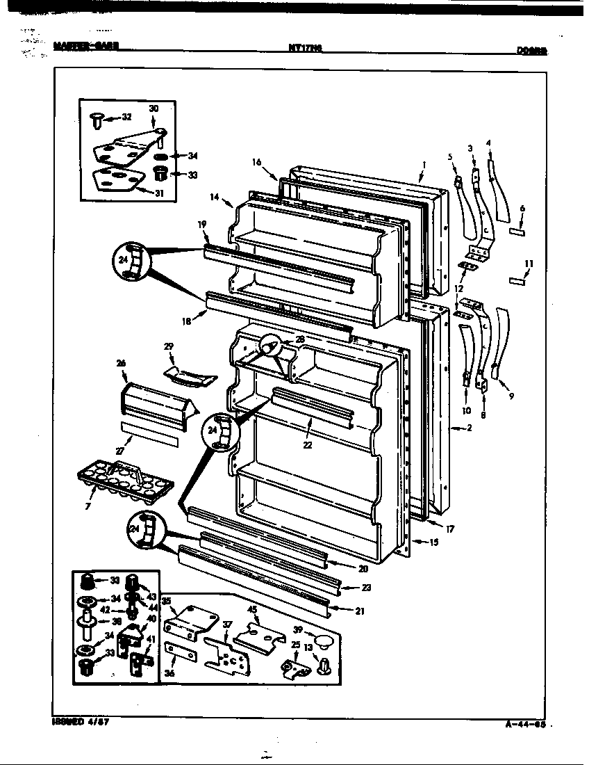 Admiral NT17H6/8A09A doors diagram