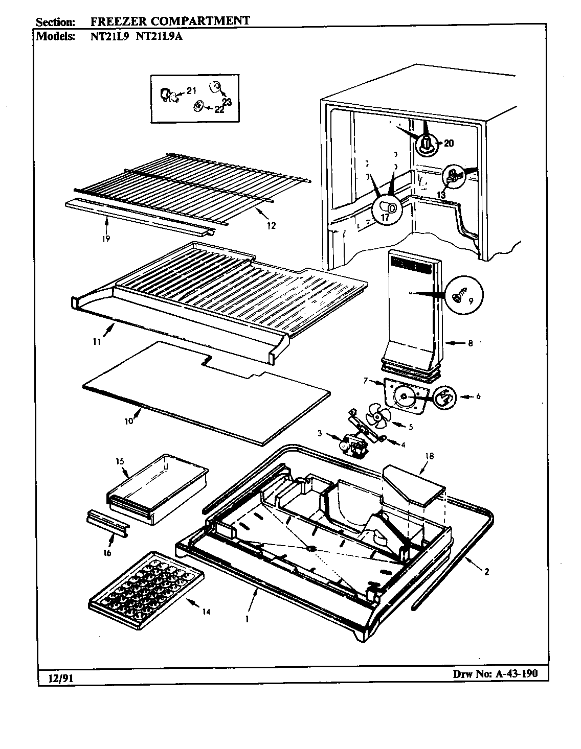 Admiral NT21L9A/BA76B freezer compartment (nt21l9/ba75a) (nt21l9/ba75b) (nt21l9a/ba76a) (nt21l9a/ba76b) diagram