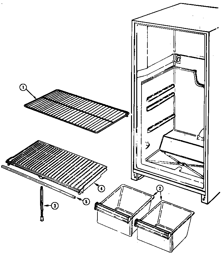 Admiral RTSA194AAM shelves & accessories diagram