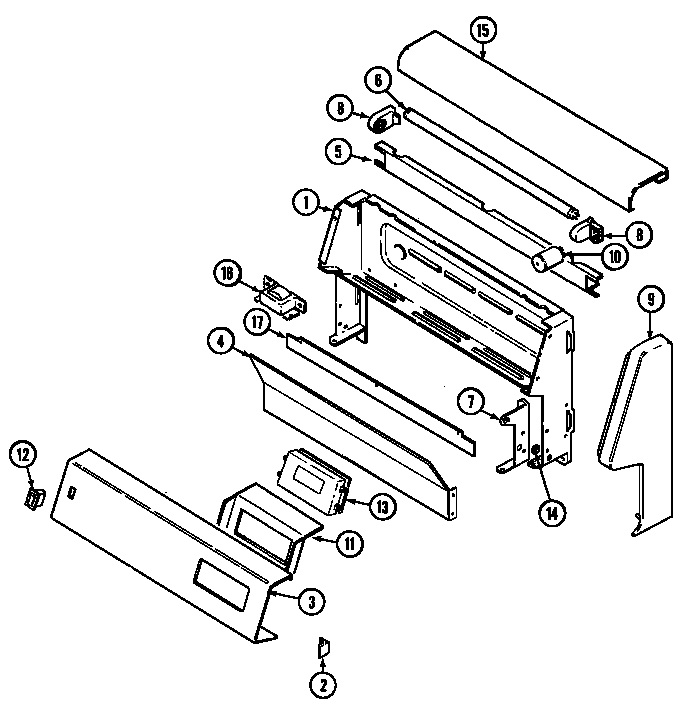 Magic Chef 3287XUW-N control panel diagram