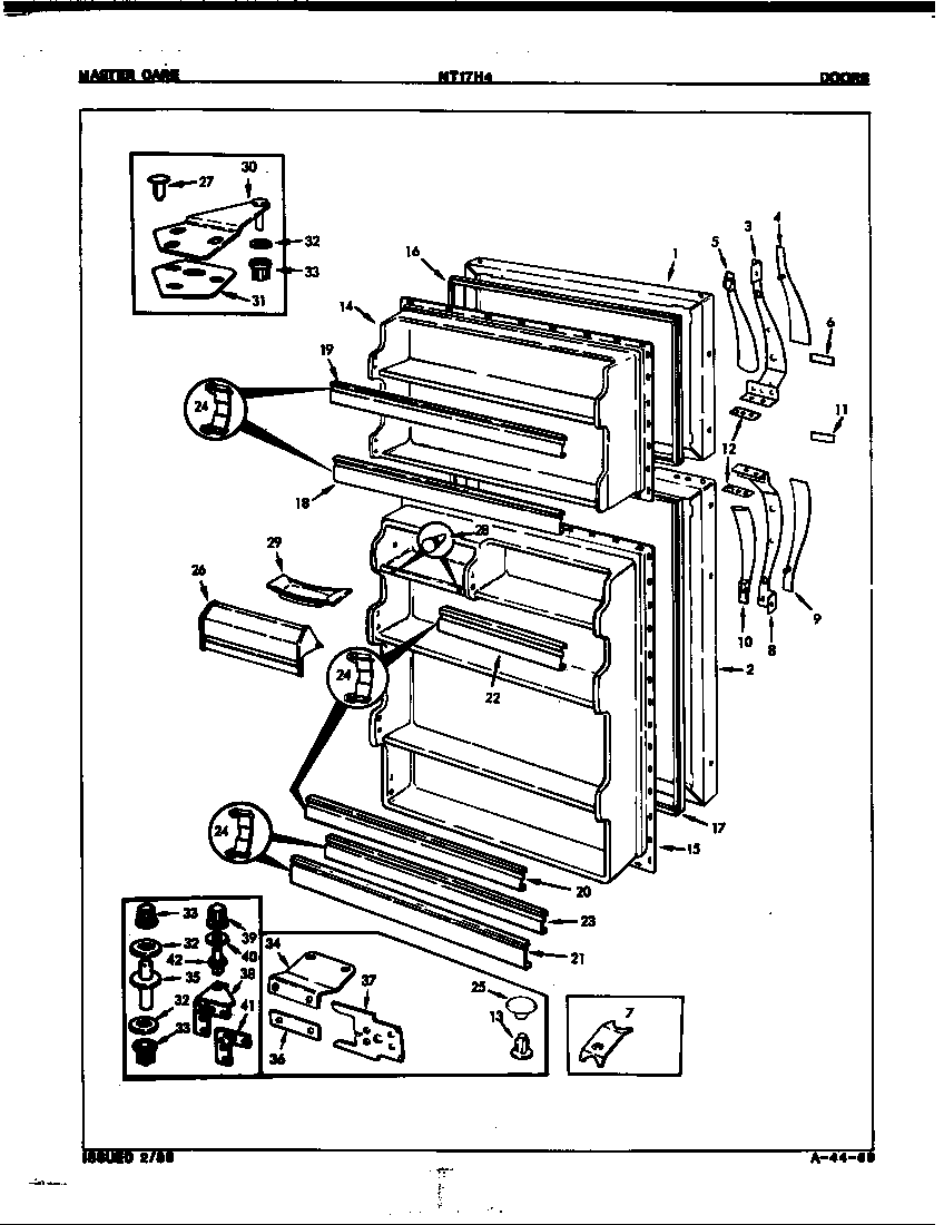 Admiral NT17H4H/8A25A doors diagram