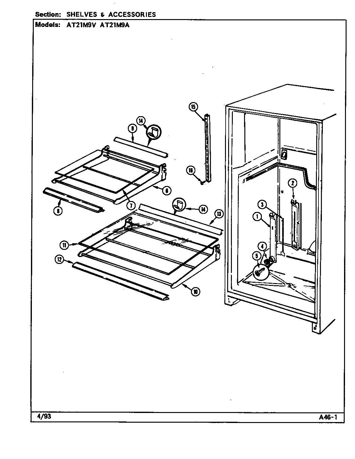 Admiral AT21M9V/DD65A shelves & accessories diagram
