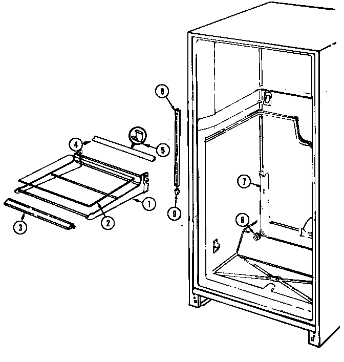 Admiral AT23M9A/DD99A shelves & accessories diagram