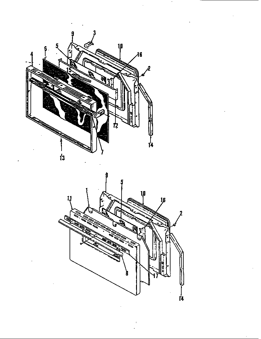 Magic Chef 34FA-2CK door diagram