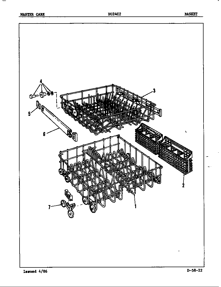 Maytag DU24C2 basket diagram