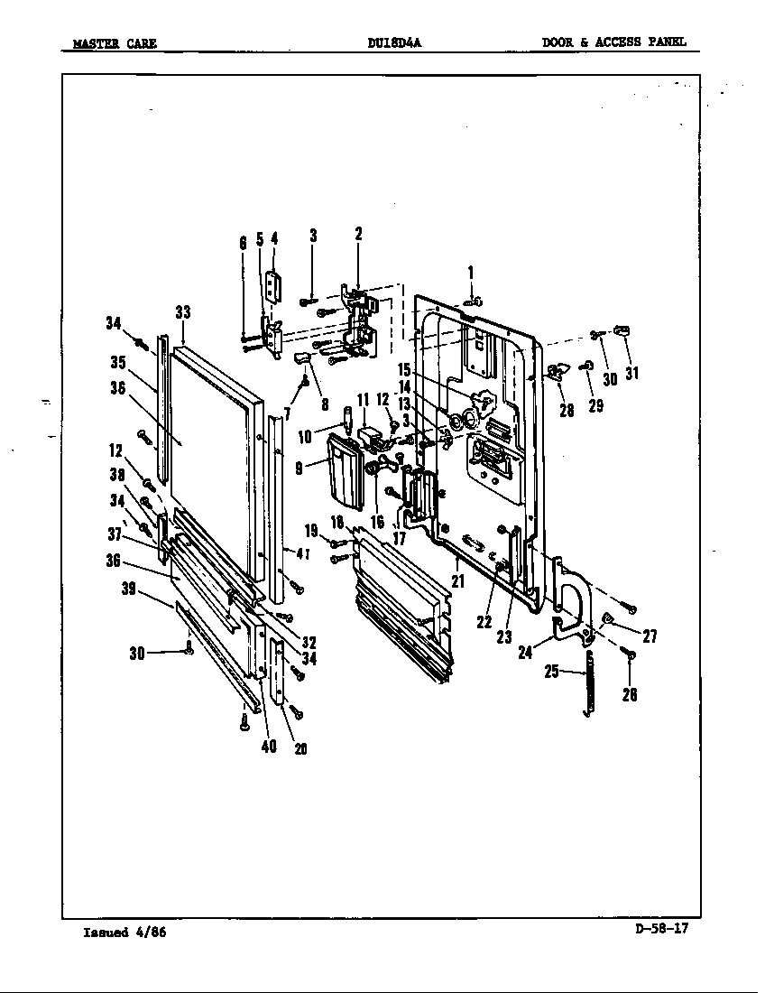 Maytag DU18D4A control panel diagram