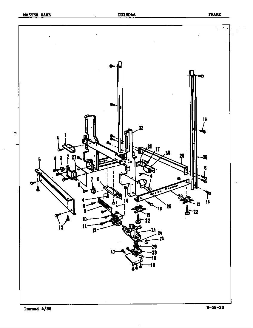 Maytag DU18D4A inner tub diagram