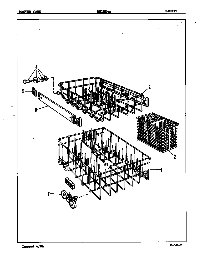 Maytag DU18D4A frame diagram