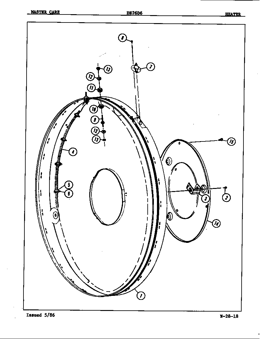 Admiral DE26D6A heater diagram