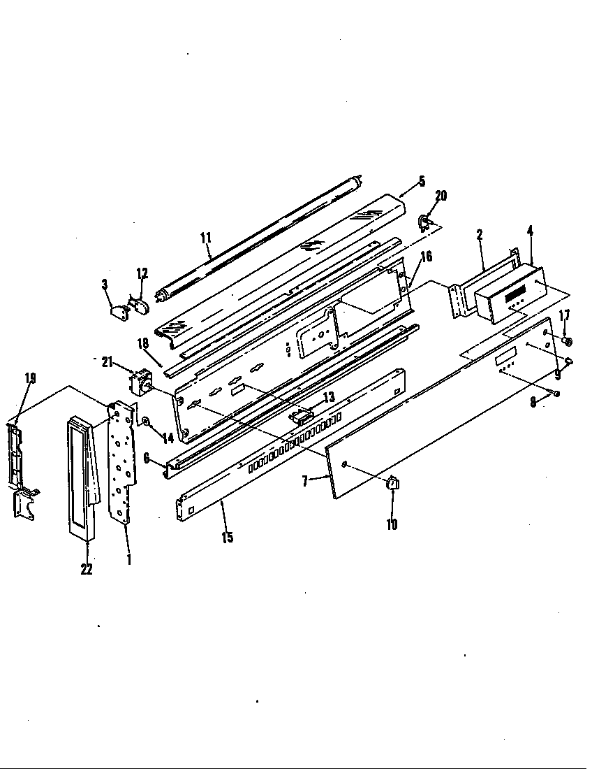 Magic Chef 34FA-3EXW-ON control panel diagram