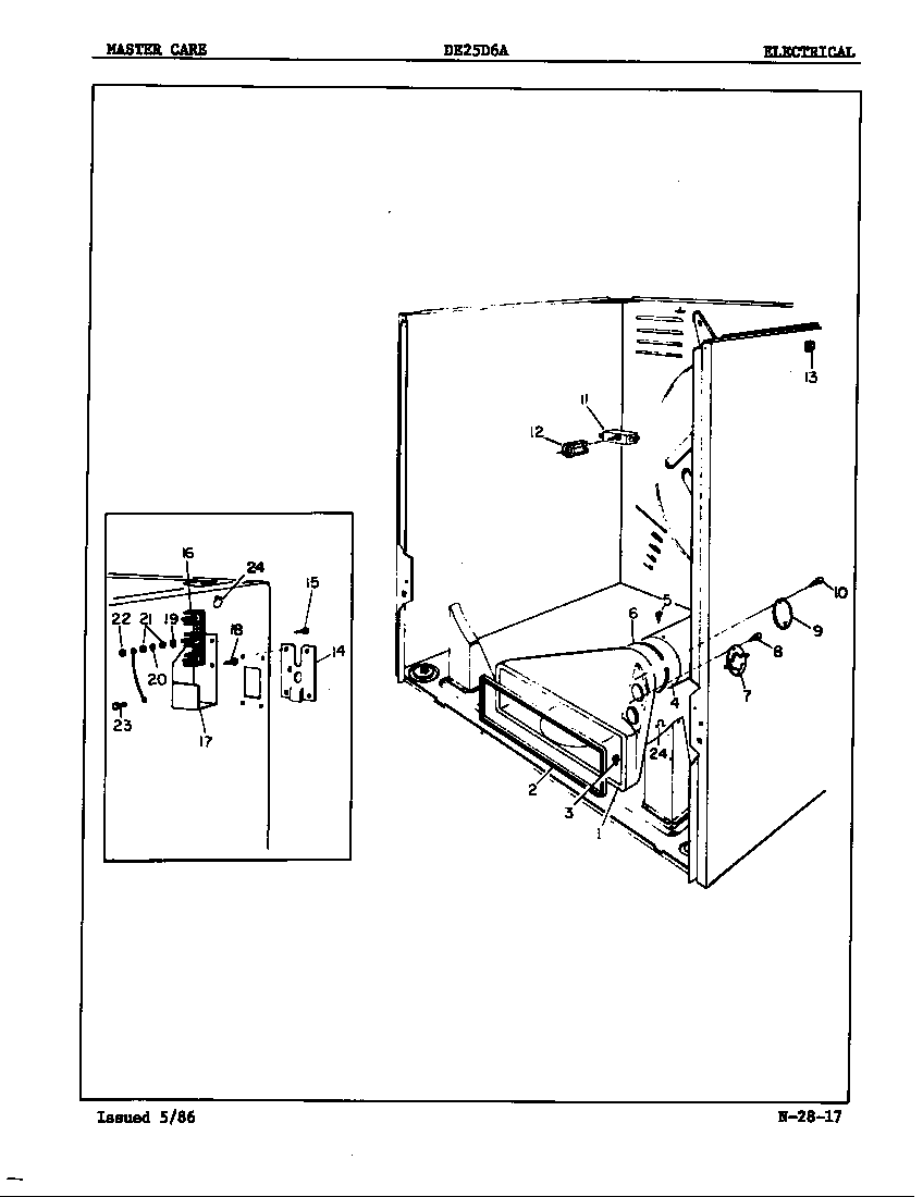 Admiral DE25D6HW electrical diagram