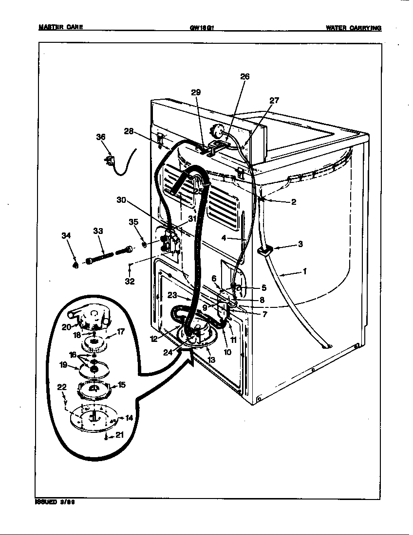Maytag GW18G1WW water carrying diagram
