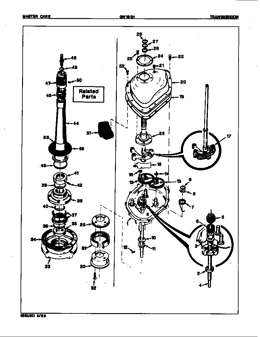 Maytag GW18G1WW transmission diagram