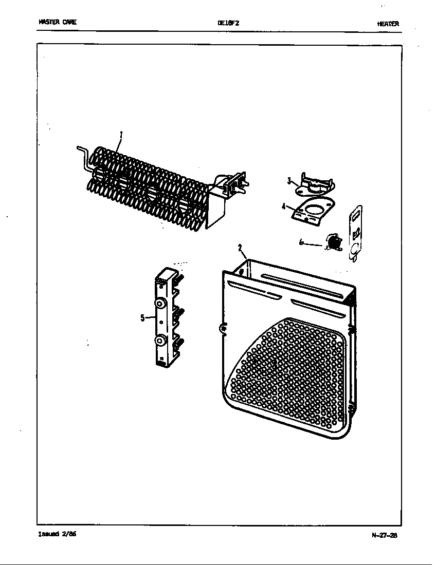 Admiral DE18F2HW heater (rev. j) diagram