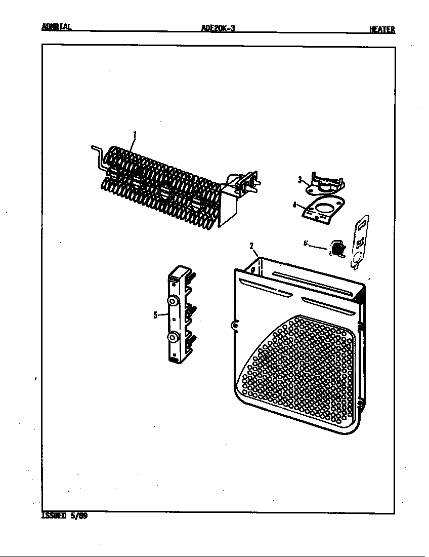 Admiral ADE20K3A heater (rev. a-d) diagram