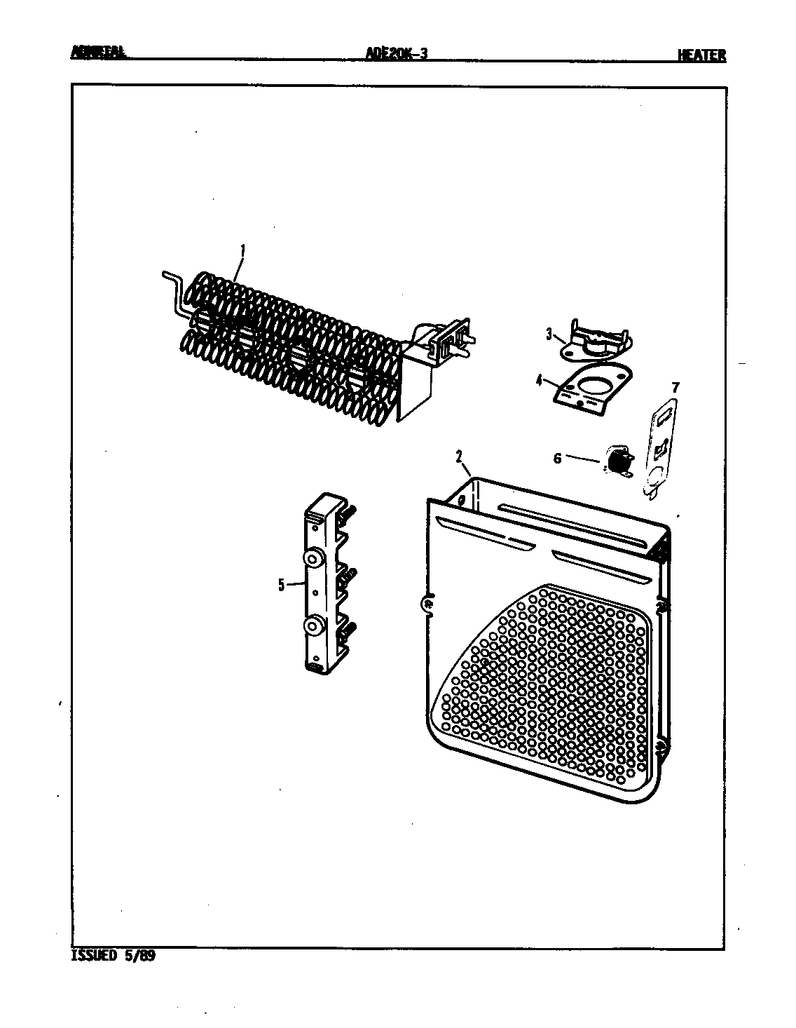 Admiral ADE20K3A heater (rev. e-g) diagram