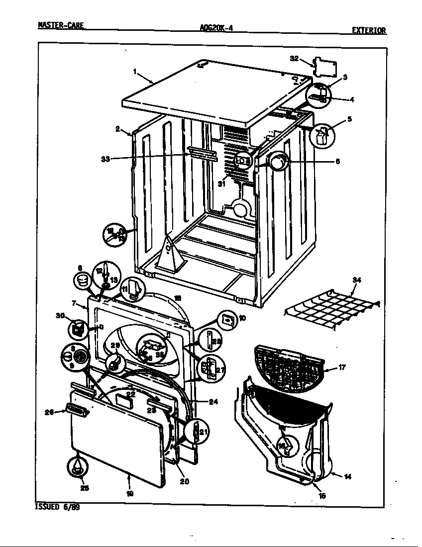 Admiral ADG20K4A exterior (rev. a-b) diagram