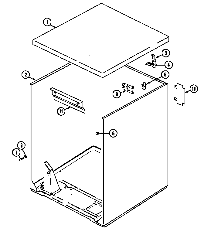 Admiral LDEA100BCM cabinet (bc*) (ldea100bce) (ldea100bcm) diagram