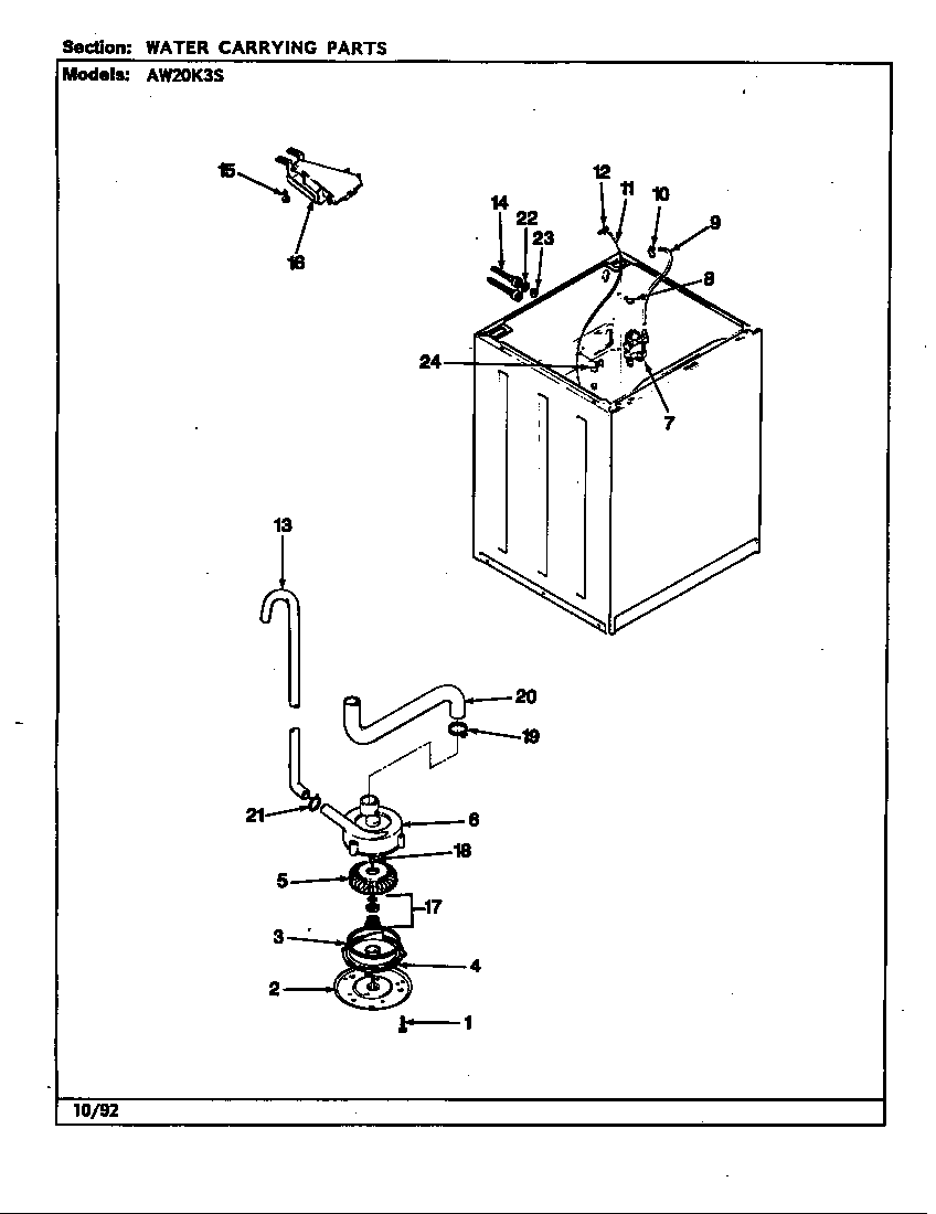 Admiral AW20K3AS water carrying (rev. a-e) diagram