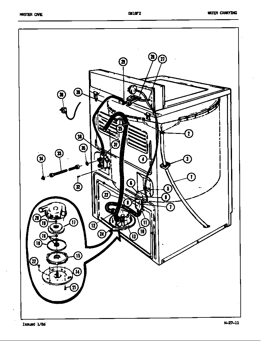 Maytag GW18F2W water carrying (rev. a-d) diagram