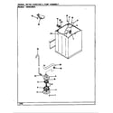 Admiral AW25K3WSX water carrying & pump assy. diagram