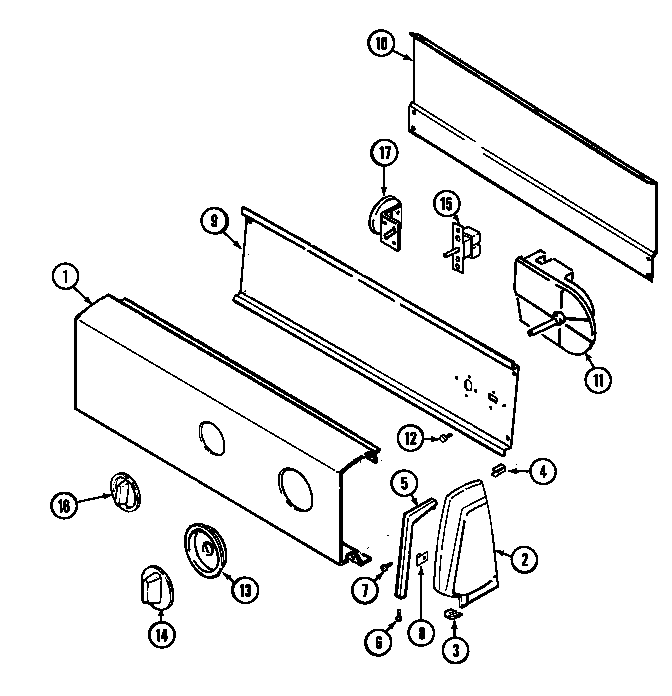 Admiral LATA200AAM control panel (lata200aal) (lata200aaw) diagram