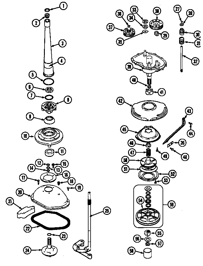 Admiral LATA200AAM transmission (lata200aal) (lata200aaw) diagram