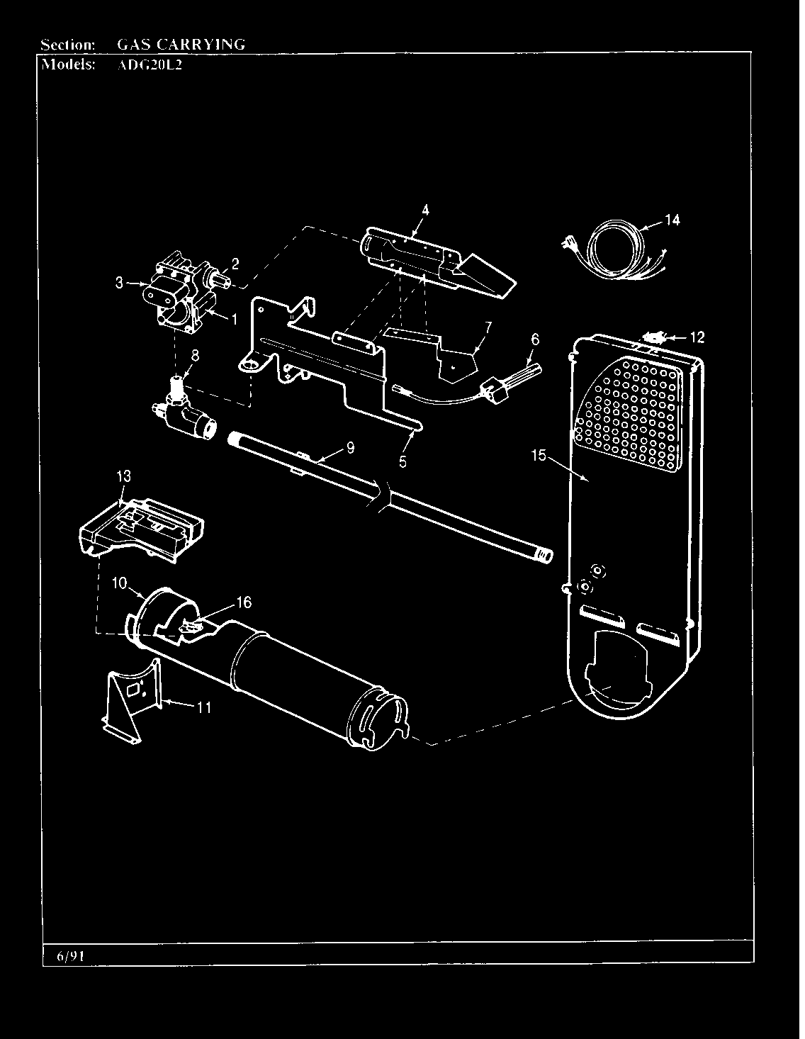 Admiral ADG20L2W gas carrying (rev. a-c) diagram