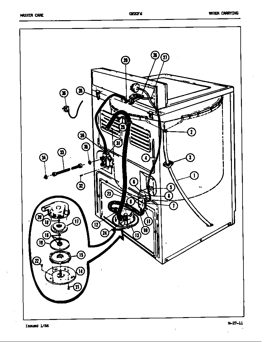 Maytag GW20F6W water carrying (rev. a-d) diagram