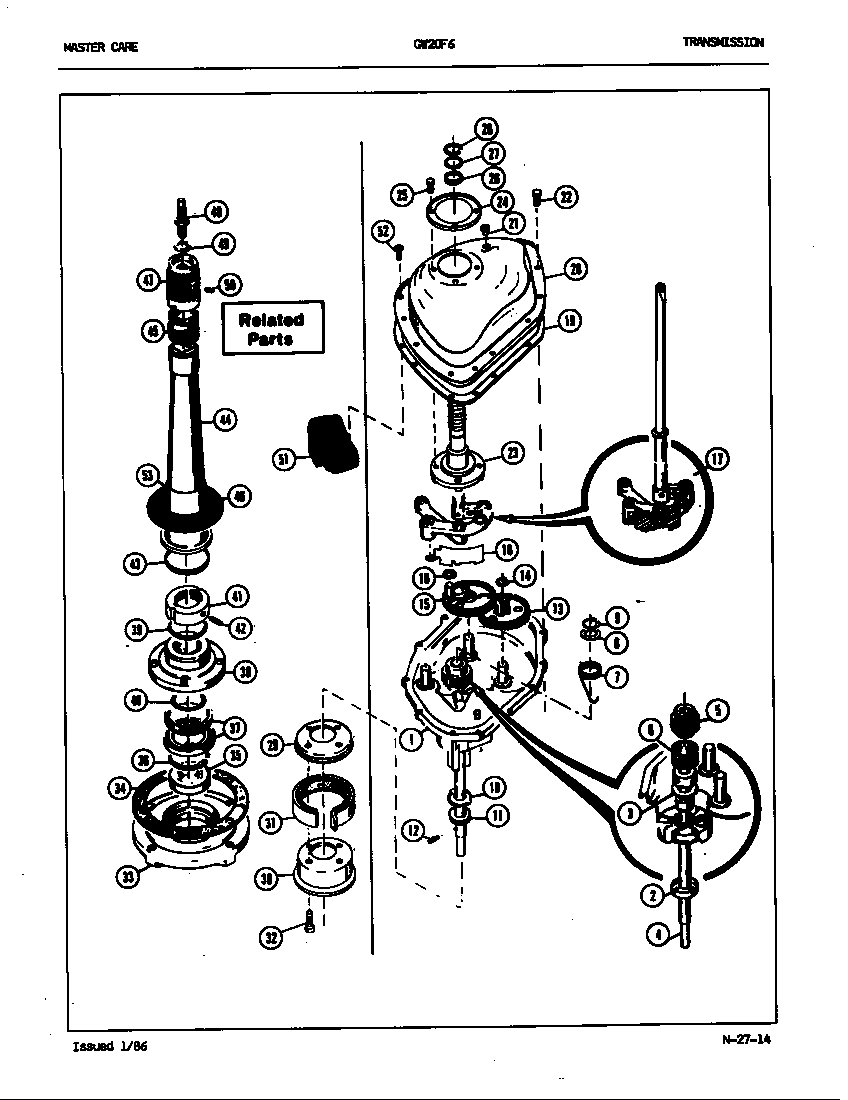 Maytag GW20F6W transmission (rev. a-d) diagram