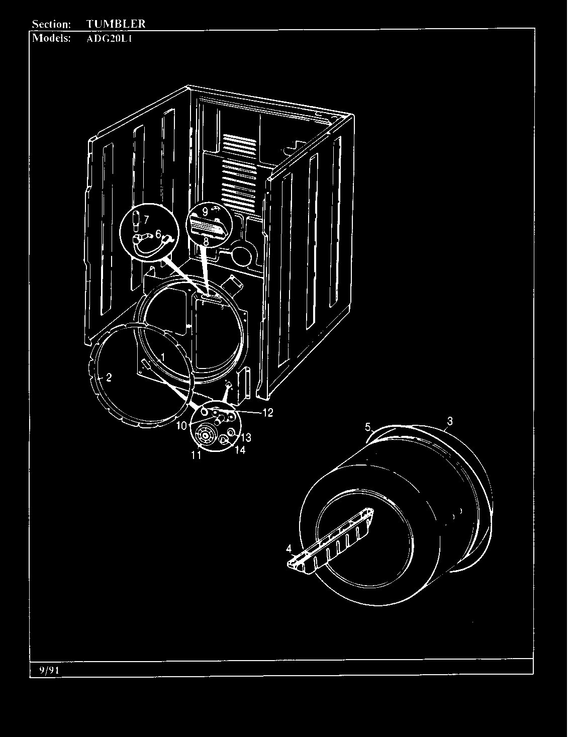 Admiral ADG20L1H tumbler (rev. a-b) diagram