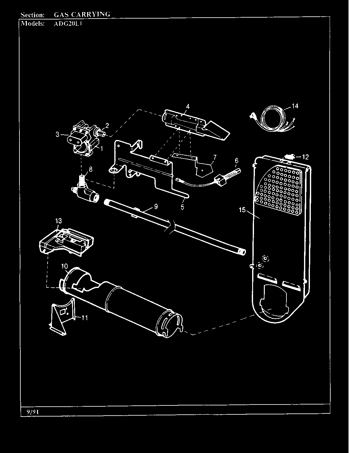 Admiral ADG20L1H gas carrying (rev. a-c) diagram