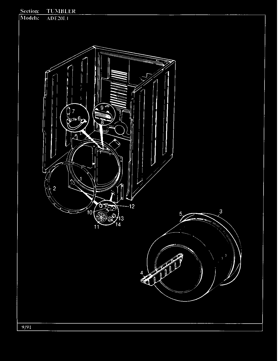 Admiral ADE20L1W tumbler (rev. a-c) diagram