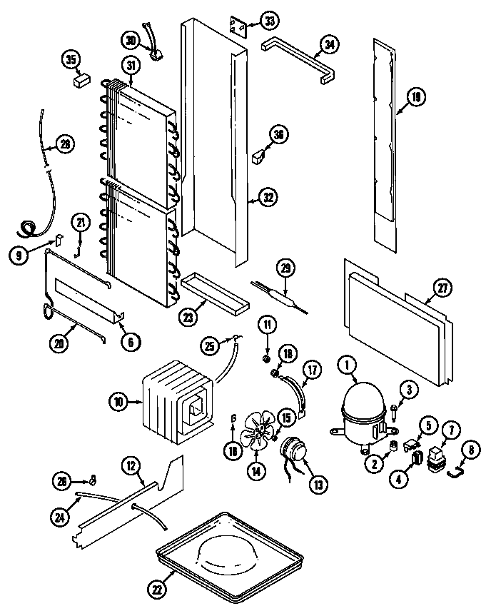 Maytag GS20A83A unit compartment & system (gs20a83v) diagram