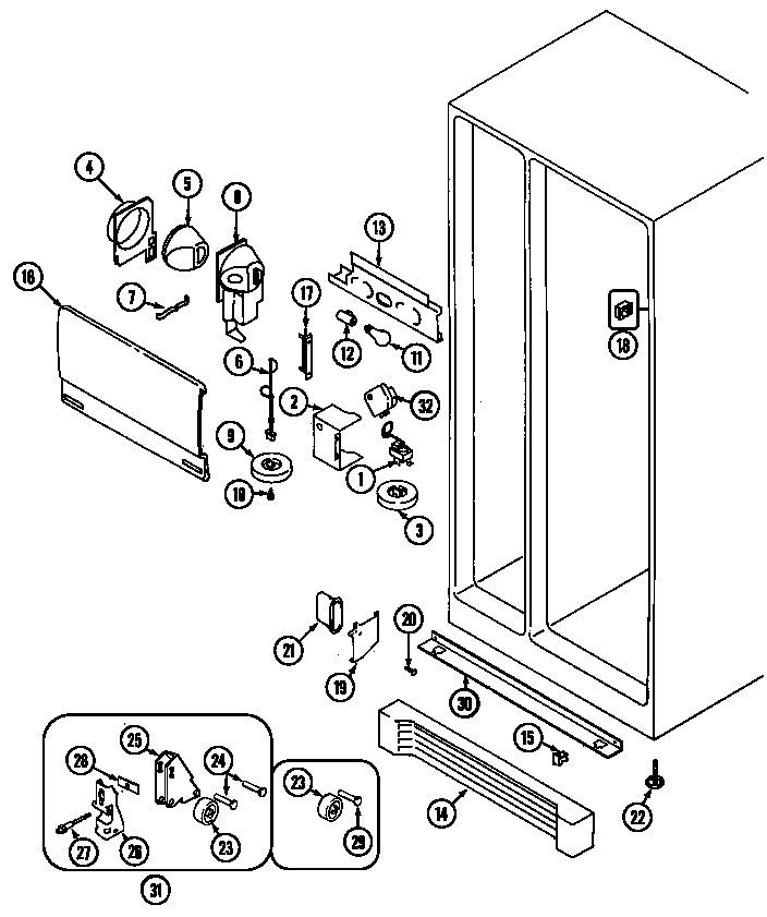 Maytag GS20A83A fresh food compartment (gs20a83v) diagram