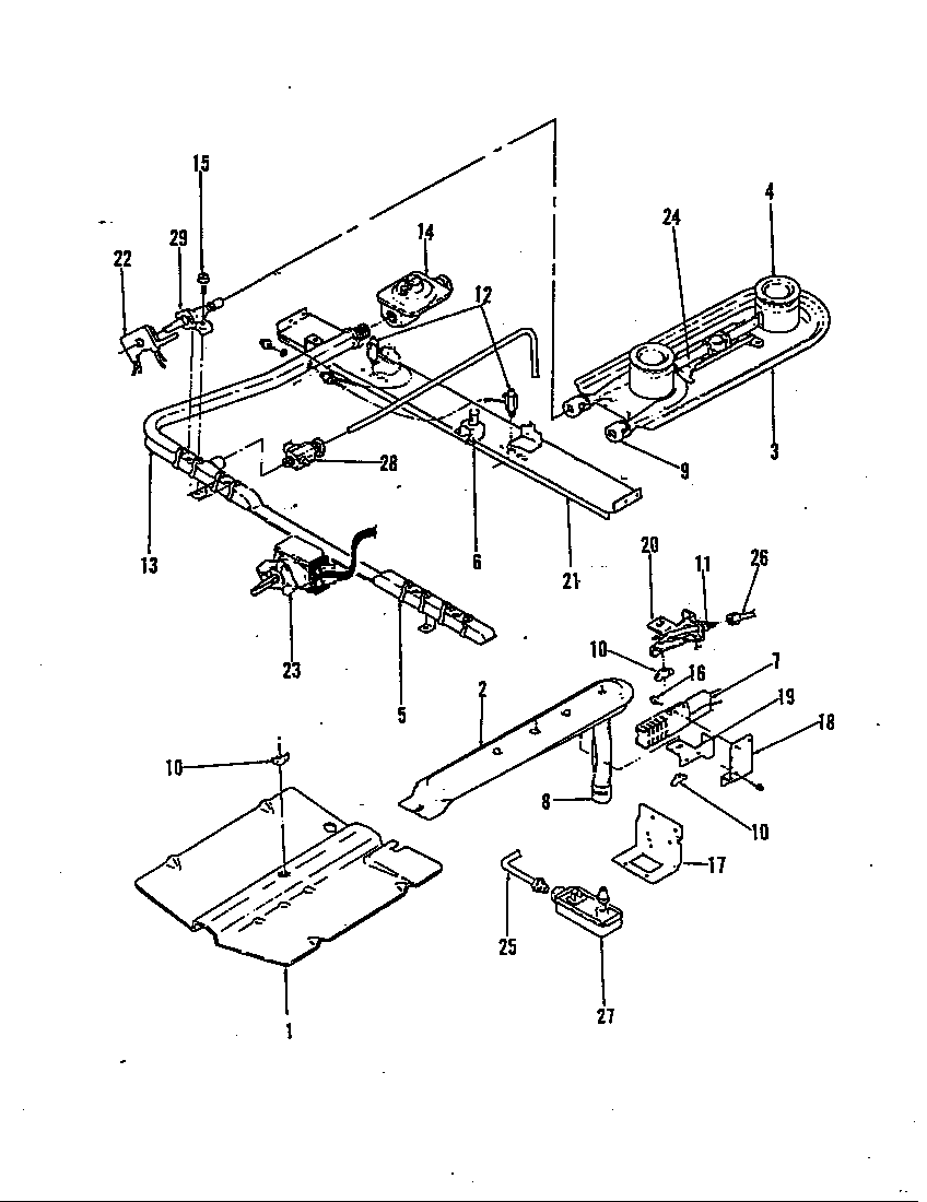 Magic Chef 31FK-3KLX control system (31fa-3klx) (31fb-3klx) (31fg-3klx) (31fn-3klx) (31fy-3klx) diagram