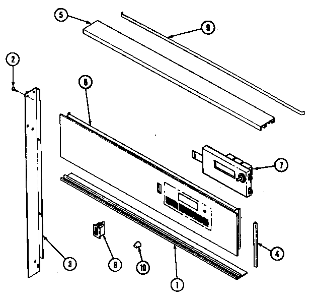 Norge L9875XVB control panel diagram