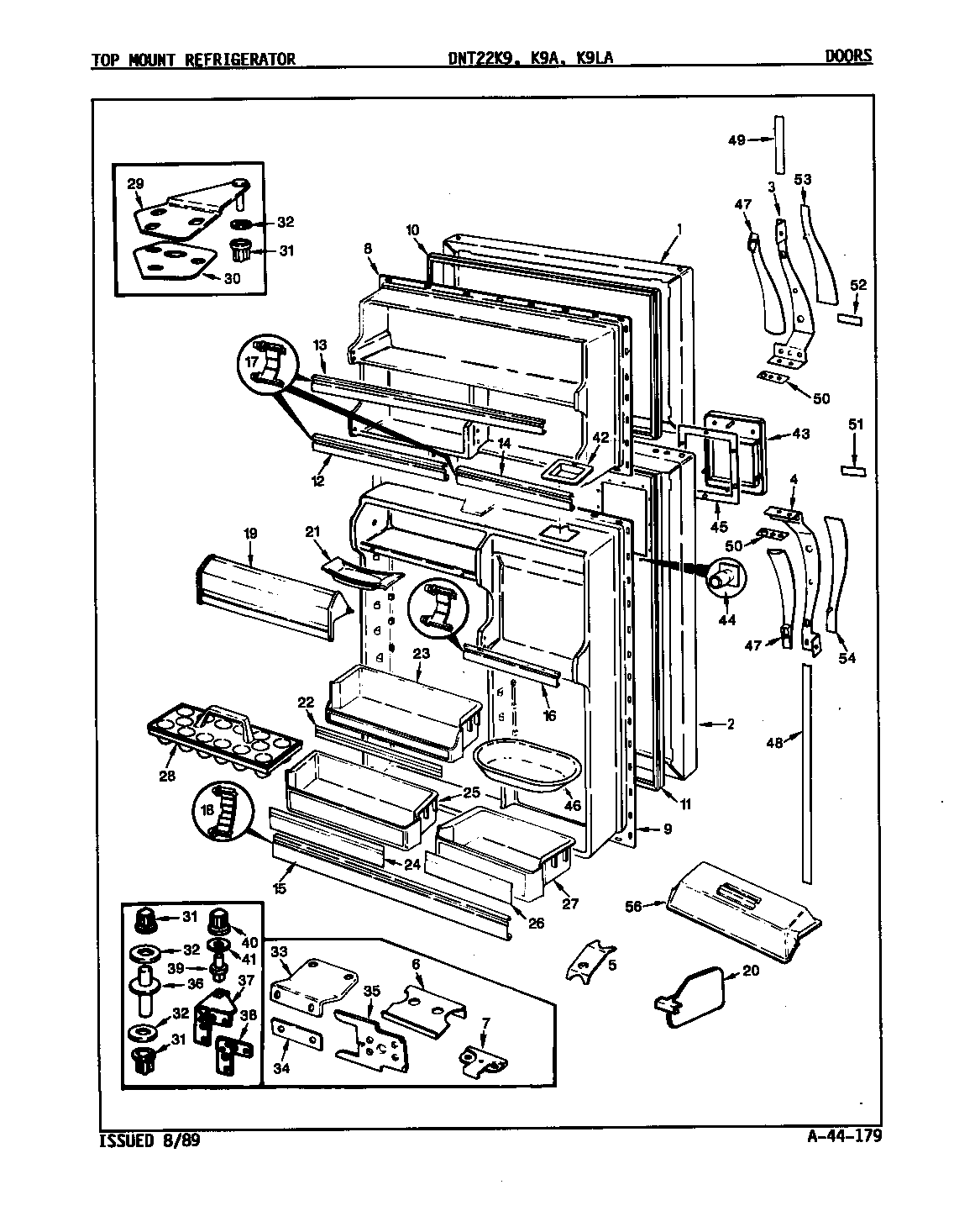 Admiral DNT22K9LA/9A98A doors diagram