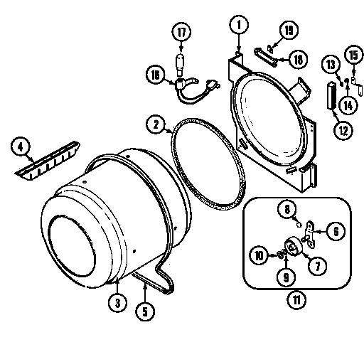 Admiral LDEA400ACM tumbler (ldea400acm) (ldea400acm) diagram