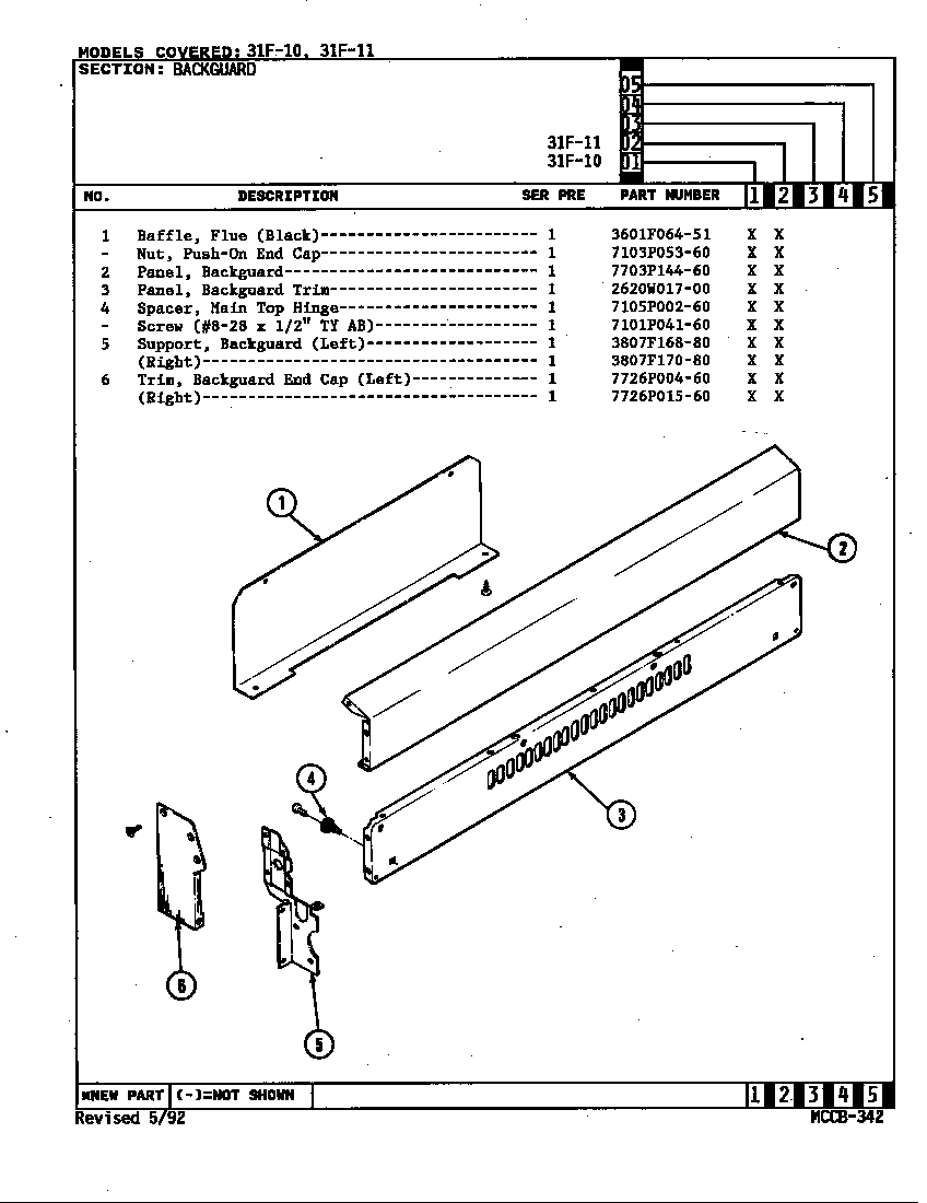 Magic Chef 31FK-10XS-ON control panel diagram