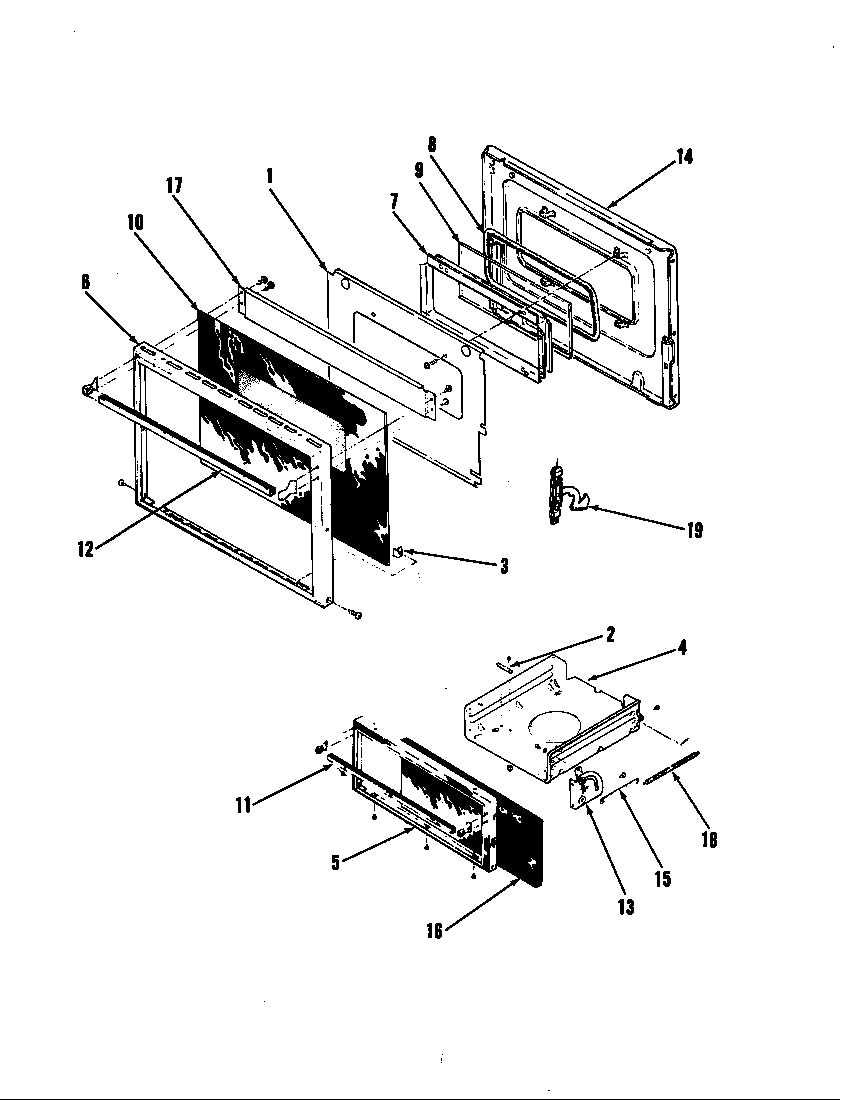 Magic Chef 31FA-11KLX-ON door diagram