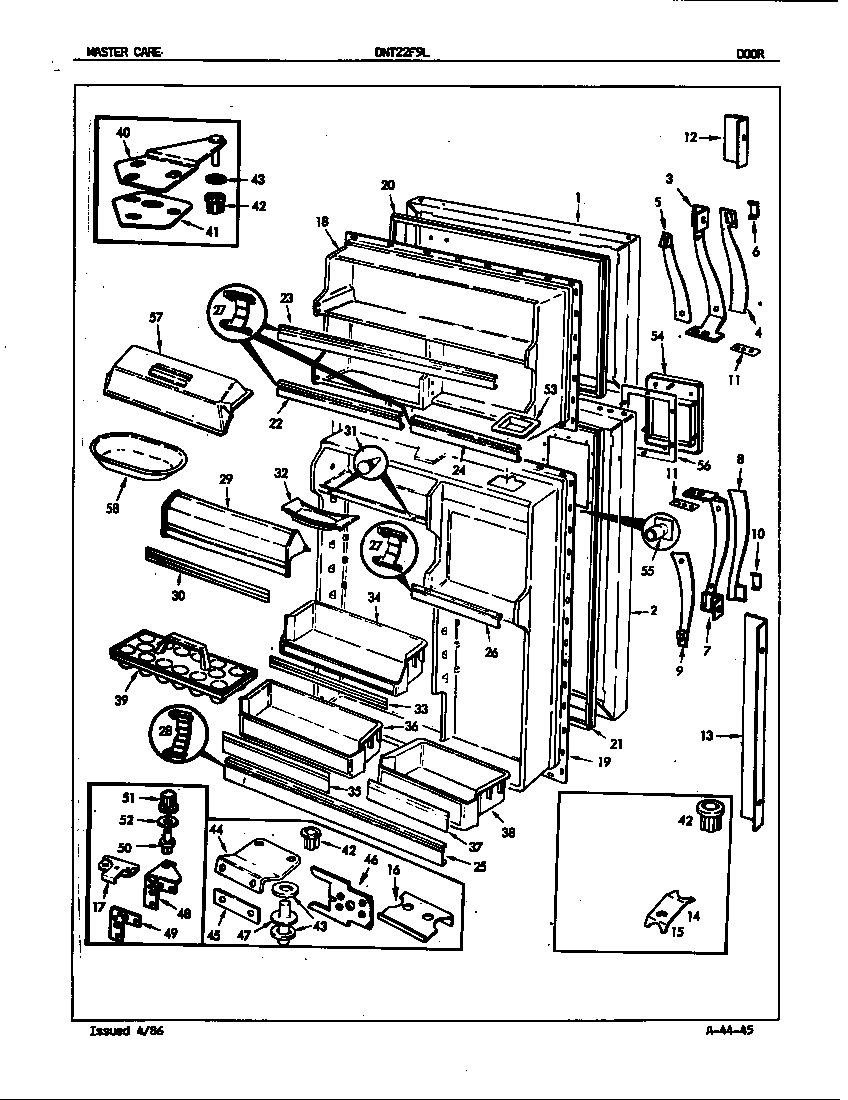 Admiral DNT22F9LH/5B43B door diagram