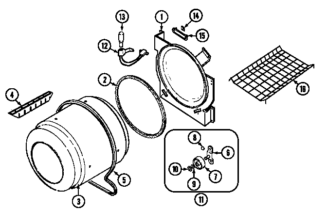 Admiral LDGA500AAL tumbler (aa*) (ldga500aae) (ldga500aam) diagram